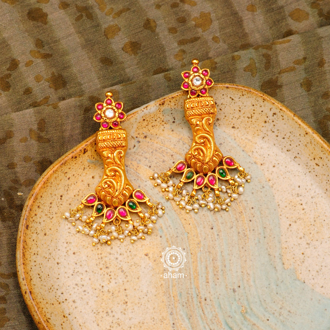 Festive Pink Gold Polish Silver Ring – aham jewellery