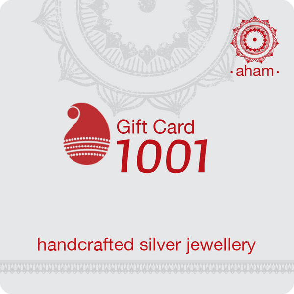 Shopping for someone else but not sure what to give them? Give them the gift of choice with a aham-jewellery gift card.  Gift cards are delivered by email and contain instructions to redeem them at checkout. Our gift cards have no additional processing fees.  This is a non transferable certificate and cannot be redeemed for cash.  It is valid for 1 year from the date of purchase.
