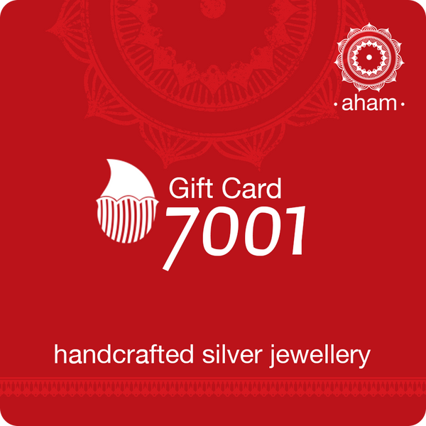 Shopping for someone else but not sure what to give them? Give them the gift of choice with a aham-jewellery gift card.  Gift cards are delivered by email and contain instructions to redeem them at checkout. Our gift cards have no additional processing fees.  This is a non transferable certificate and cannot be redeemed for cash. It is valid for 1 year from the date of purchase.