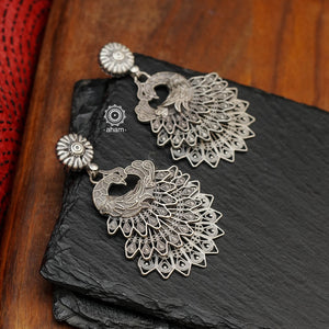 Mewad Peacock Silver Earrings