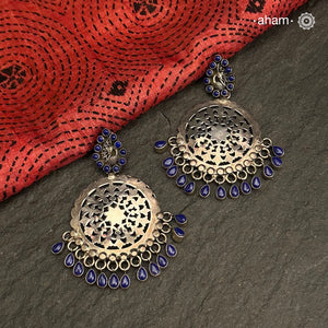 Silver Mewad earring.  An ode to the glorious heritage of Rajasthan