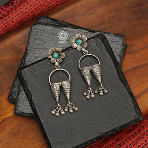 Mewad silver earrings. An ode to the glorious Rajasthan.  Light weight great as everyday and ethnic wear.  