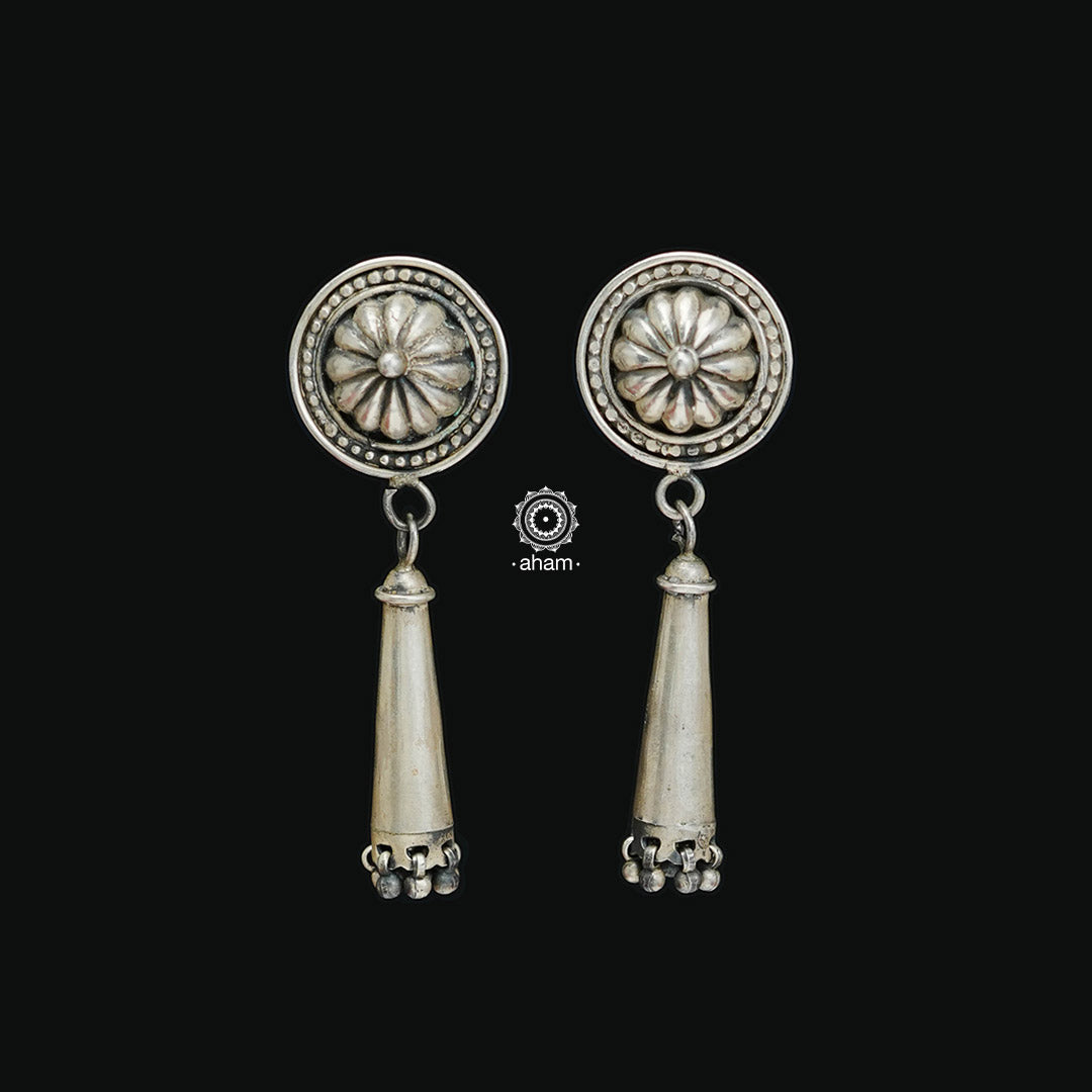 Mewad jhumkie earrings handcrafted in 92.5 sterling silver. An ode to the glorious state of  Rajasthan. Light weight great as everyday and ethnic wear. 