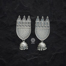Mewad jhumkie earrings handcrafted in 92.5 sterling silver. An ode to the glorious state of Rajasthan. Lightweight earrings that look great with your ethnic outfits.