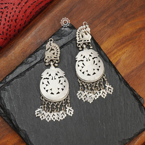 Mewad cutwork earrings handcrafted in silver. An ode to the glorious state of  Rajasthan. Light weight, great as everyday and ethnic wear. 
