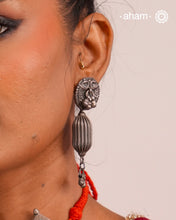 Mewad silver earrings handcrafted in 92.5 sterling silver with floral work. An ode to the glorious state of Rajasthan. Light weight, great as everyday and ethnic wear.