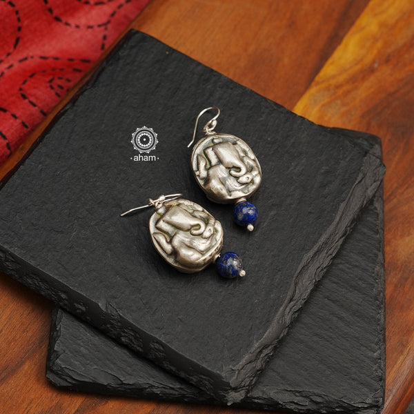 Mewad Ganesha Silver Earrings