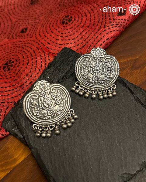 Mewad Studs handcrafted in 92.5 sterling silver. An ode to the glorious state of Rajasthan. Light weight, great as everyday and ethnic wear.&nbsp;