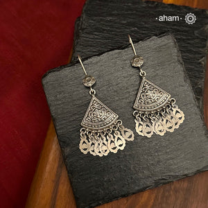 Mewad Earrings handcrafted in 92.5 sterling silver. An ode to the glorious state of Rajasthan. Light weight great as everyday and ethnic wear.