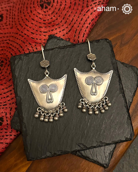 Mewad Earrings handcrafted in 92.5 sterling silver. An ode to the glorious state of Rajasthan. Light weight great as everyday and ethnic wear.