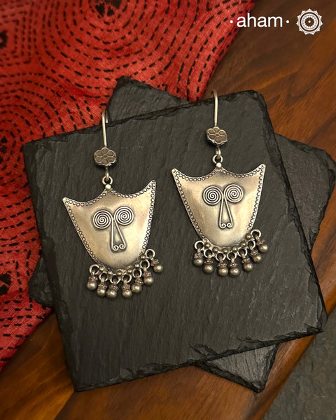 Mewad Earrings handcrafted in 92.5 sterling silver. An ode to the glorious state of Rajasthan. Light weight great as everyday and ethnic wear.