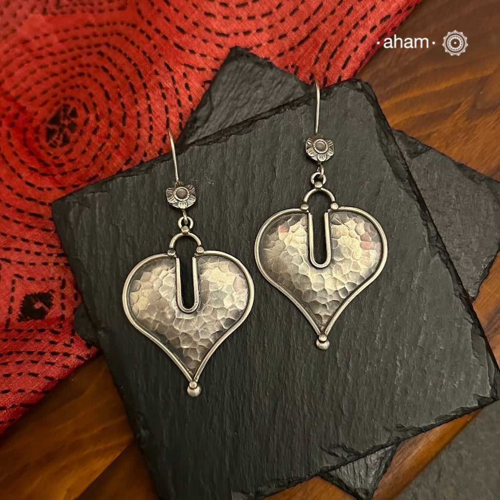 Mewad Leaf Earrings handcrafted in 92.5 sterling silver. An ode to the glorious state of Rajasthan. Light weight, great as everyday and ethnic wear.