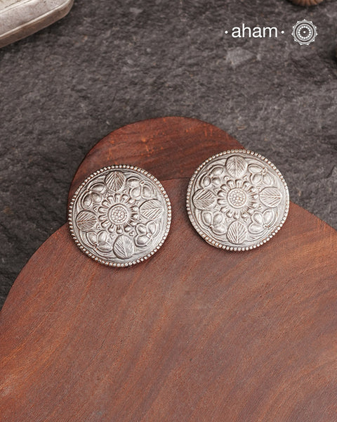 Mewad Earrings handcrafted in 92.5 sterling silver. An ode to the glorious state of Rajasthan. Light weight great as everyday and ethnic wear.