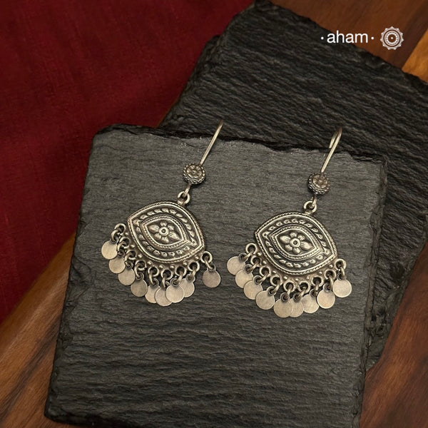 Mewad Earrings handcrafted in 92.5 sterling silver. An ode to the glorious state of Rajasthan. Light weight great as everyday and ethnic wear.