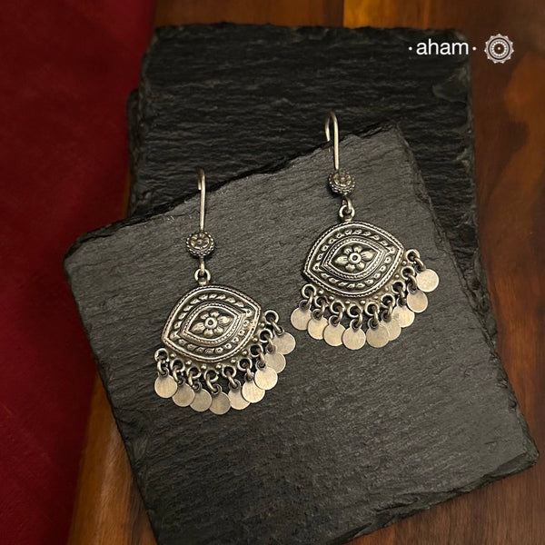 Mewad Earrings handcrafted in 92.5 sterling silver. An ode to the glorious state of Rajasthan. Light weight great as everyday and ethnic wear.