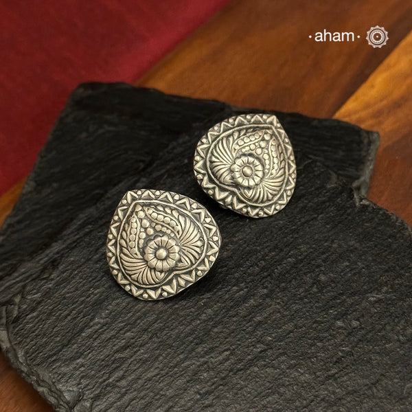 Mewad Earrings handcrafted in 92.5 sterling silver. An ode to the glorious state of Rajasthan. Light weight great as everyday and ethnic wear.