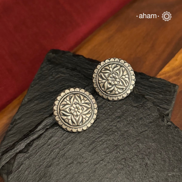 Mewad Earrings handcrafted in 92.5 sterling silver. An ode to the glorious state of Rajasthan. Light weight great as everyday and ethnic wear.