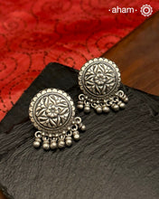 Mewad Studs with gungroos, handcrafted in 92.5 sterling silver. An ode to the glorious state of Rajasthan. Light weight great as everyday and ethnic wear.
