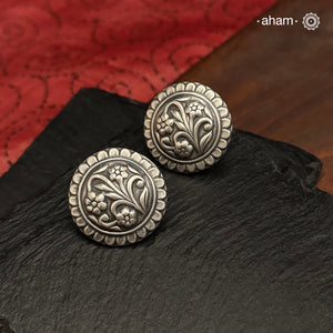 Mewad Studs handcrafted in 92.5 sterling silver. An ode to the glorious state of Rajasthan. Light weight great as everyday and ethnic wear. 