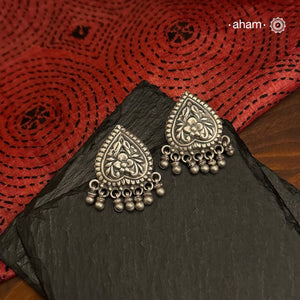 Mewad Studs with ghungroos handcrafted in 92.5 sterling silver. An ode to the glorious state of Rajasthan. Light weight, great as everyday and ethnic wear.