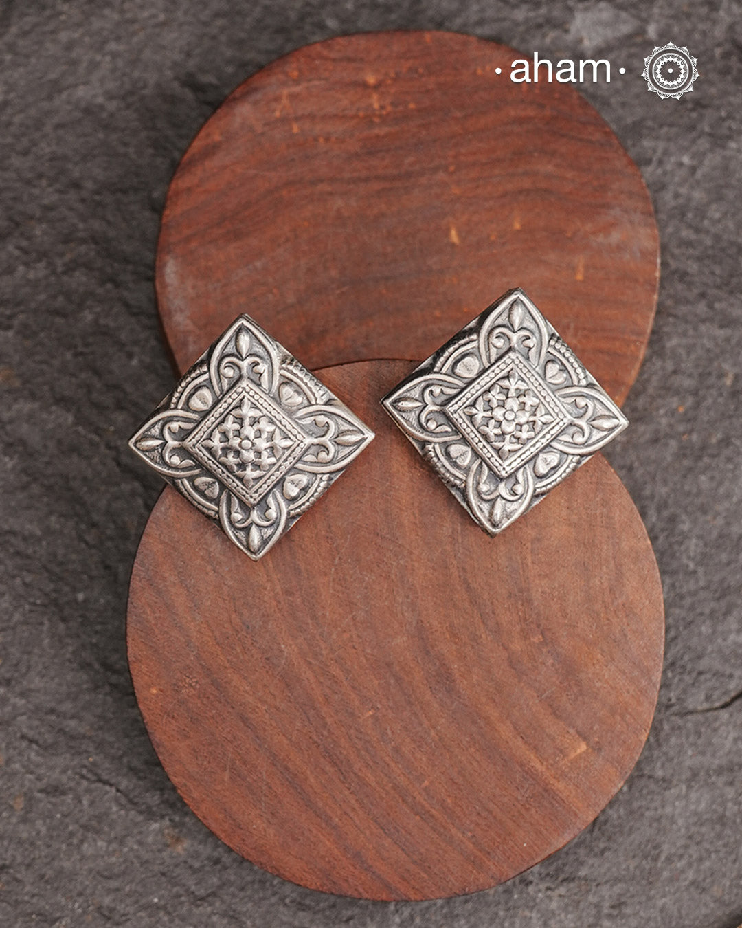 Mewad Studs handcrafted in 92.5 sterling silver. An ode to the glorious state of Rajasthan. Light weight great as everyday and ethnic wear.