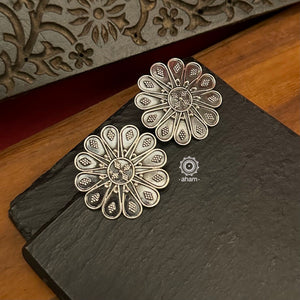 Mewad Studs handcrafted in 92.5 sterling silver. An ode to the glorious state of Rajasthan. Light weight great as everyday and ethnic wear. 