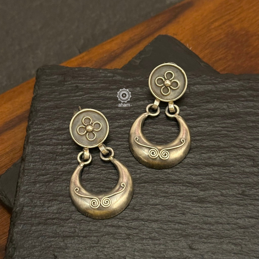 Mewad Earrings handcrafted in 92.5 sterling silver. An ode to the glorious state of Rajasthan. Light weight great as everyday and ethnic wear. 