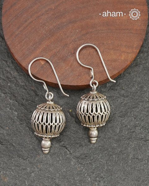Mewad Silver Earrings with handcrafted in silver. An ode to the glorious state of Rajasthan. Light weight great as everyday and ethnic wear.
