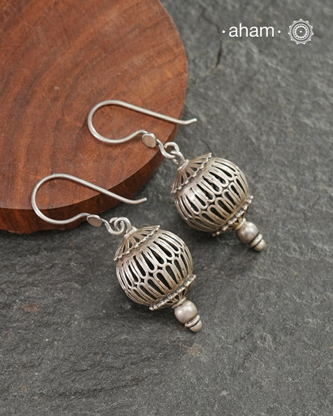 Mewad Silver Earrings with handcrafted in silver. An ode to the glorious state of Rajasthan. Light weight great as everyday and ethnic wear.