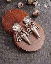 Mewad silver earrings handcrafted in 92.5 sterling silver. Perfect, light weight, work wear earrings handcrafted in Jaipur, Rajasthan