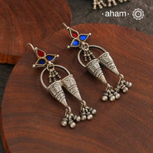 Mewad silver earrings. An ode to the glorious state of Rajasthan. Light weight, great as everyday and ethnic wear.