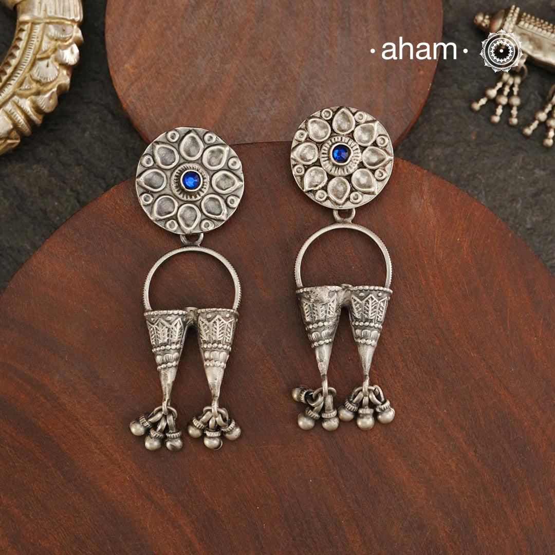 Mewad silver earrings. An ode to the glorious state of Rajasthan. Light weight, great as everyday and ethnic wear.