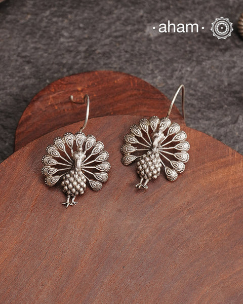 Mewad Peacock Silver Earrings