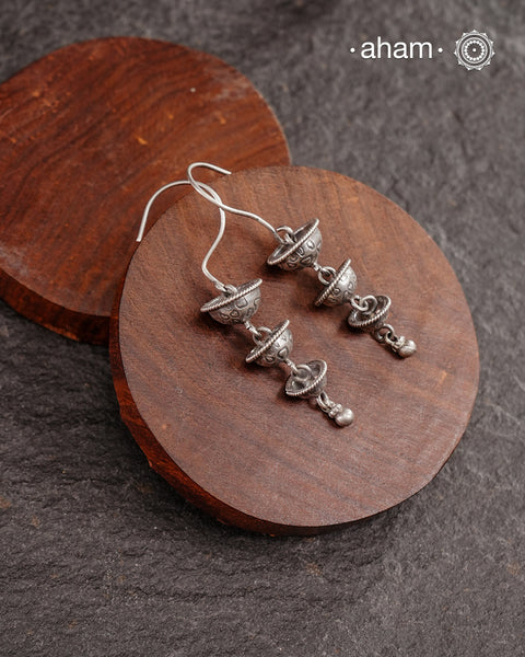 Mewad Layered Chandelier Silver Earrings