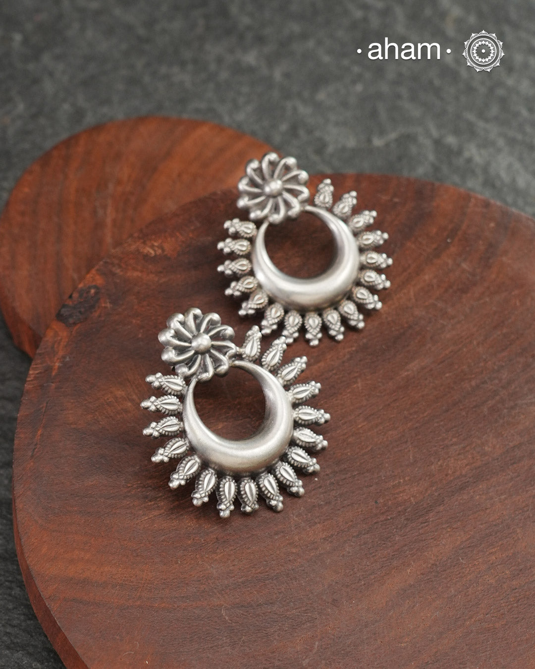 Silver Chandbali Earring in 92.5, light weight and easy to wear all day long.An ode to the glorious state of Rajasthan.