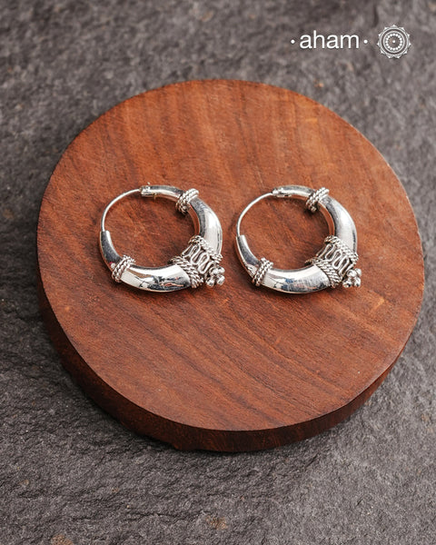 Mewad Silver Hoops