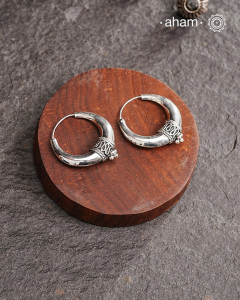 Mewad Silver Hoops