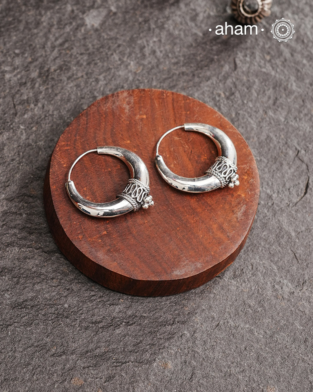Mewad Silver Hoops