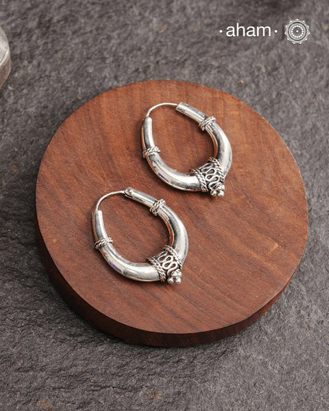 Mewad Silver Hoops
