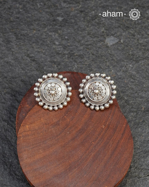 Mewad Studs handcrafted in 92.5 sterling silver. An ode to the glorious state of Rajasthan. Light weight, great as everyday and ethnic wear.