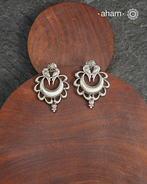 Mewad Silver Earrings handcrafted in 92.5 sterling silver. An ode to the glorious state of Rajasthan. Light weight, great as everyday and ethnic wear.