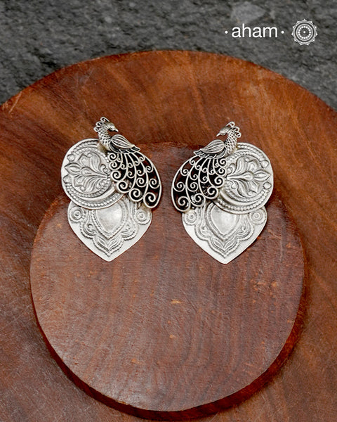Mewad earrings handcrafted in 92.5 sterling silver. An ode to the glorious state of Rajasthan. Light weight, great as everyday and ethnic wear.