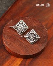 Mewad earrings handcrafted in silver. An ode to the glorious state of Rajasthan. Light weight, great as everyday and ethnic wear.