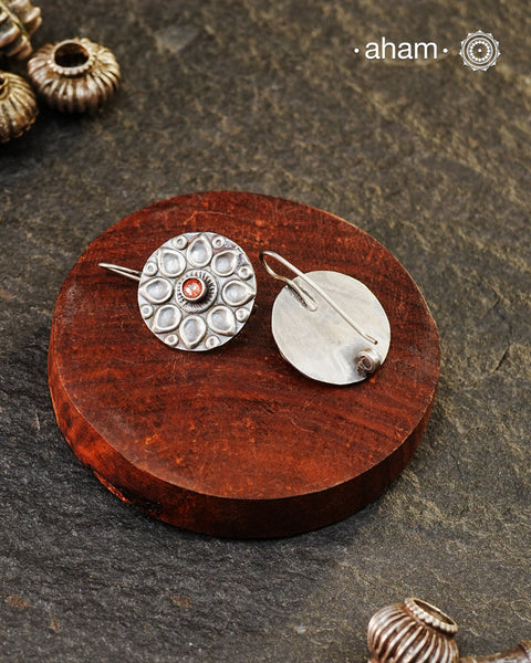 Mewad earrings handcrafted in silver. An ode to the glorious state of Rajasthan. Light weight, great as everyday and ethnic wear.