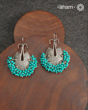 Summer Love earrings with turquoise stone highlights handcrafted in 92.5 silver.