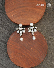 Everyday wear handcrafted 92.5 silver earrings with pearls.