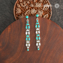 Summer Love Turquoise & Pearl Silver Earrings