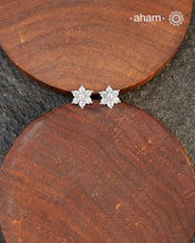 Beautiful silver studs with coloured stone highlights. Crafted in 92.5 silver, these are a great addition to your wardrobe.