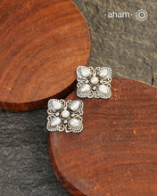 Everyday wear handcrafted 92.5 silver earrings with pearls.