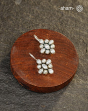 Everyday wear handcrafted 92.5 silver earrings with pearls.